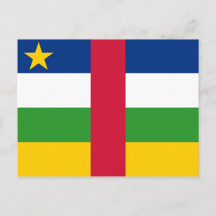 Briefkaart van de vlag van de Centraal-Afrikaanse
