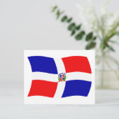 Briefkaart van de vlag van de Dominicaanse Republi (Staand voorkant)