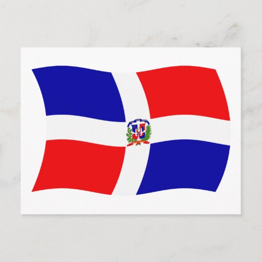 Briefkaart van de vlag van de Dominicaanse Republi (Voorkant)