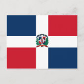 Briefkaart van de vlag van de Dominicaanse Republi (Voorkant)