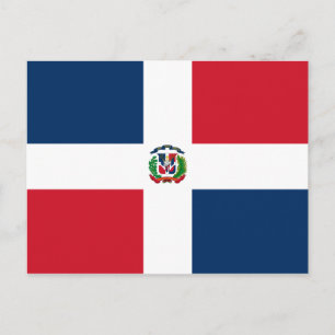 Briefkaart van de vlag van de Dominicaanse Republi