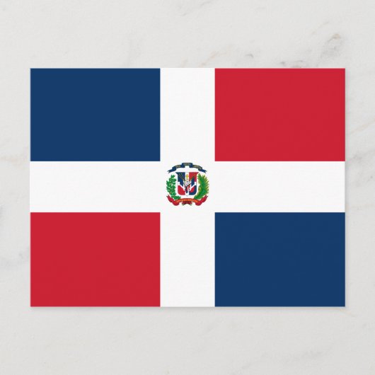 Briefkaart van de vlag van de Dominicaanse Republi (Voorkant)
