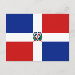 Briefkaart van de vlag van de Dominicaanse Republi