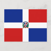 Briefkaart van de vlag van de Dominicaanse Republi (Voorkant)