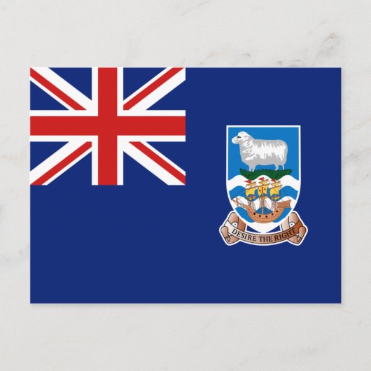 Briefkaart van de vlag van de Falklandeilanden (Voorkant)