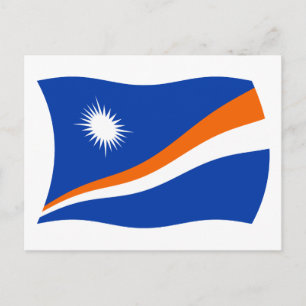 Briefkaart van de vlag van de Marshalleilanden