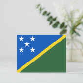 Briefkaart van de vlag van de Salomonseilanden (Staand voorkant)