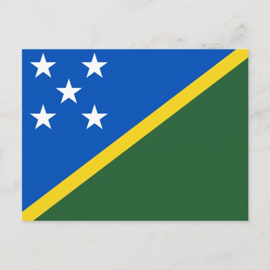 Briefkaart van de vlag van de Salomonseilanden (Voorkant)