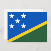 Briefkaart van de vlag van de Salomonseilanden (Voorkant / Achterkant)