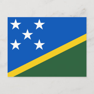Briefkaart van de vlag van de Salomonseilanden