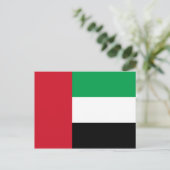 Briefkaart van de vlag van de Verenigde Arabische  (Staand voorkant)