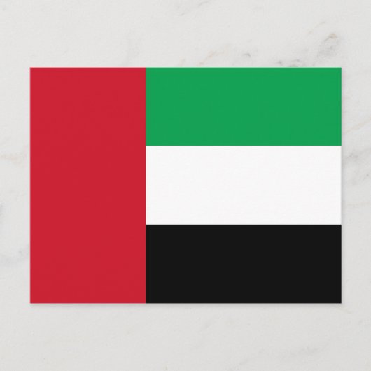 Briefkaart van de vlag van de Verenigde Arabische  (Voorkant)