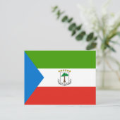 Briefkaart van de vlag van Equatoriaal-Guinea (Staand voorkant)