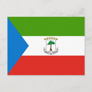 Briefkaart van de vlag van Equatoriaal-Guinea