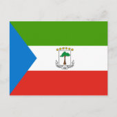 Briefkaart van de vlag van Equatoriaal-Guinea (Voorkant)