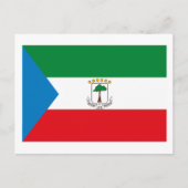 Briefkaart van de vlag van Equatoriaal-Guinea (Voorkant)