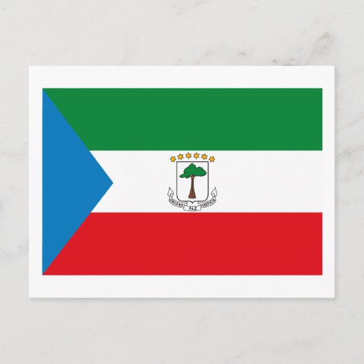 Briefkaart van de vlag van Equatoriaal-Guinea (Voorkant)