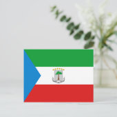 Briefkaart van de vlag van Equatoriaal-Guinea (Staand voorkant)