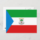 Briefkaart van de vlag van Equatoriaal-Guinea (Voorkant / Achterkant)