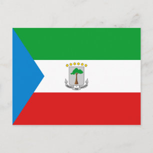 Briefkaart van de vlag van Equatoriaal-Guinea