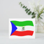 Briefkaart van de vlag van Equatoriaal-Guinea (Staand voorkant)