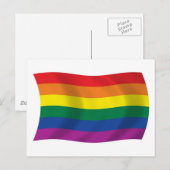 Briefkaart van de vlag van Gay Pride Movement Flag (Voorkant / Achterkant)