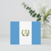Briefkaart van de vlag van Guatemala (Guatemala) (Staand voorkant)
