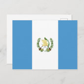 Briefkaart van de vlag van Guatemala (Guatemala) (Voorkant / Achterkant)