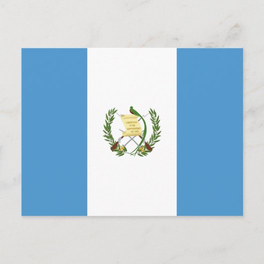 Briefkaart van de vlag van Guatemala (Guatemala) (Voorkant)