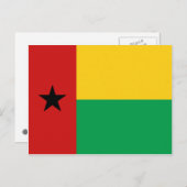 Briefkaart van de vlag van Guinee-Bissau (Voorkant / Achterkant)
