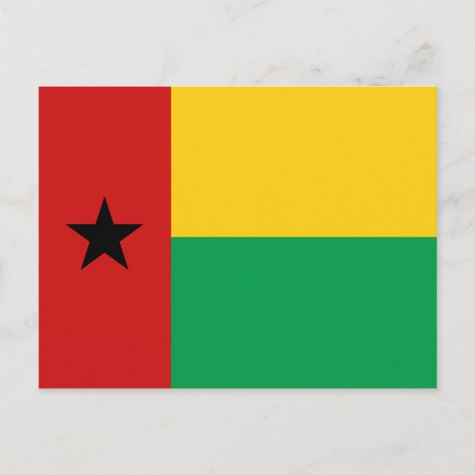 Briefkaart van de vlag van Guinee-Bissau (Voorkant)