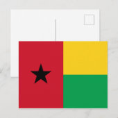 Briefkaart van de vlag van Guinee-Bissau (Voorkant / Achterkant)