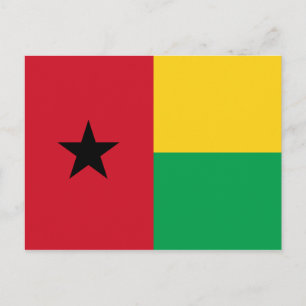 Briefkaart van de vlag van Guinee-Bissau