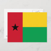 Briefkaart van de vlag van Guinee-Bissau (Voorkant / Achterkant)
