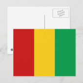 Briefkaart van de vlag van Guinee-Conakry (Voorkant / Achterkant)