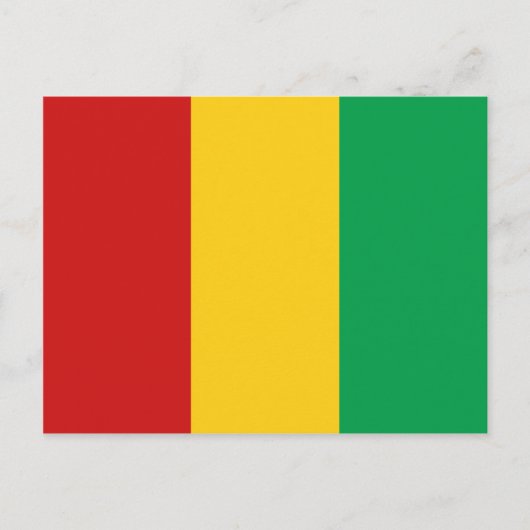 Briefkaart van de vlag van Guinee-Conakry (Voorkant)