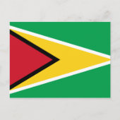 Briefkaart van de vlag van Guyana (Guyanese) (Voorkant)