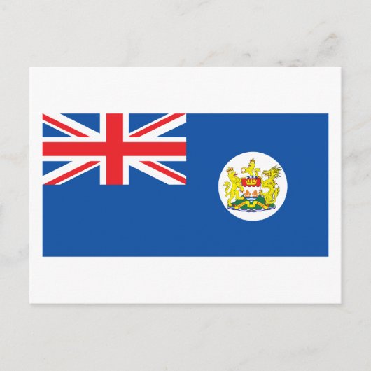 Briefkaart van de vlag van Hongkong (1959) (Voorkant)