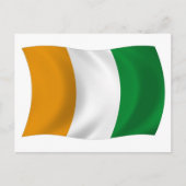 Briefkaart van de vlag van Ivoorkust (Voorkant)