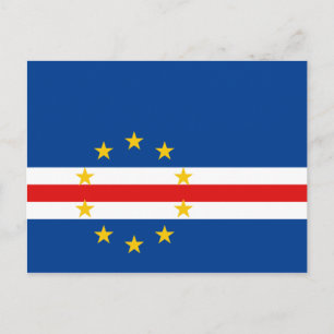 Briefkaart van de vlag van Kaapverdië