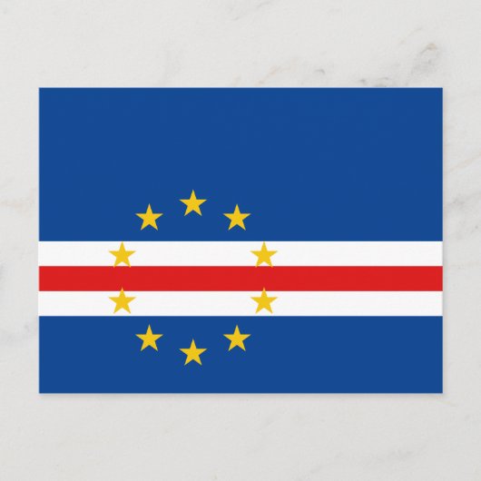 Briefkaart van de vlag van Kaapverdië (Voorkant)