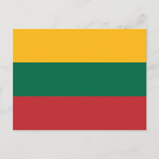 Briefkaart van de vlag van Litouwen (Litouws) (Voorkant)