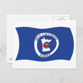Briefkaart van de vlag van Mille Lacs Band Reserva (Voorkant / Achterkant)