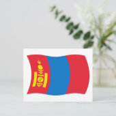Briefkaart van de vlag van Mongolia (Staand voorkant)