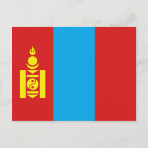 Briefkaart van de vlag van Mongolië