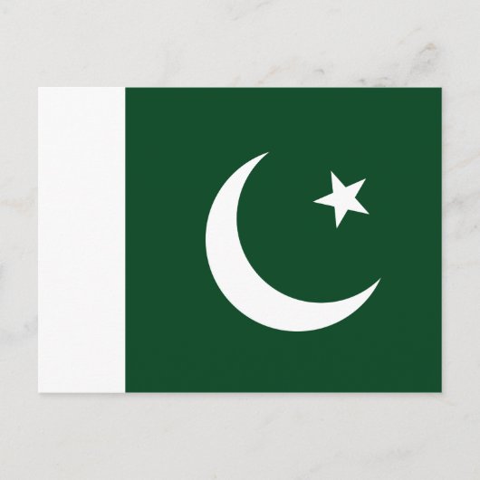 Briefkaart van de vlag van Pakistan (Pakistan) (Voorkant)