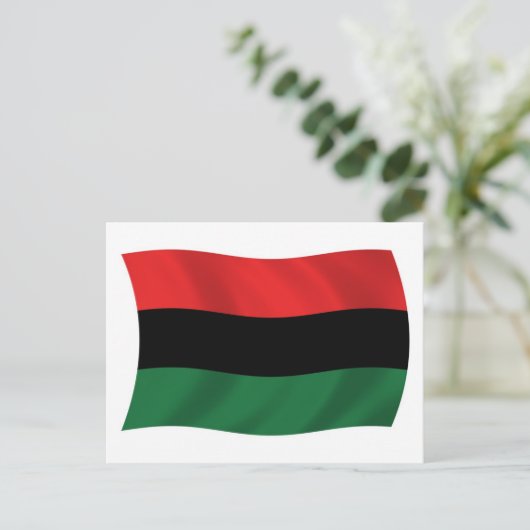 Briefkaart van de vlag van Pan African (UNIA) (Staand voorkant)