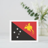 Briefkaart van de vlag van Papoea-Nieuw-Guinea (Staand voorkant)