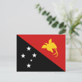 Briefkaart van de vlag van Papoea-Nieuw-Guinea (Staand voorkant)