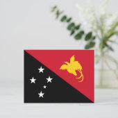 Briefkaart van de vlag van Papoea-Nieuw-Guinea (Staand voorkant)